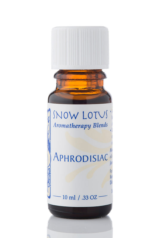 Snow Lotus Aphrodisiac - Esthetic Essential Oil Blend in an amber glass bottle