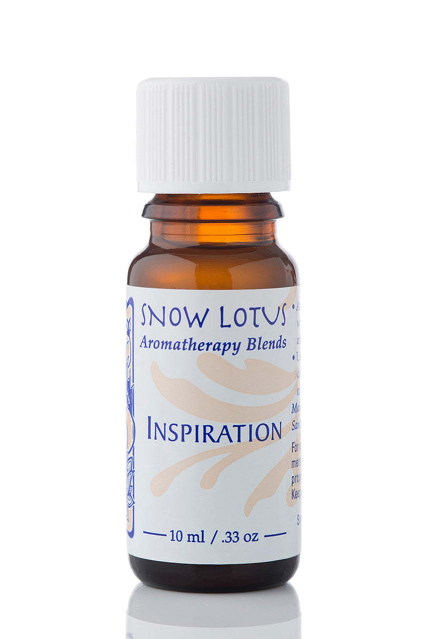 Snow Lotus Inspiration - Esthetic Essential Oil Blend in an amber glass bottle