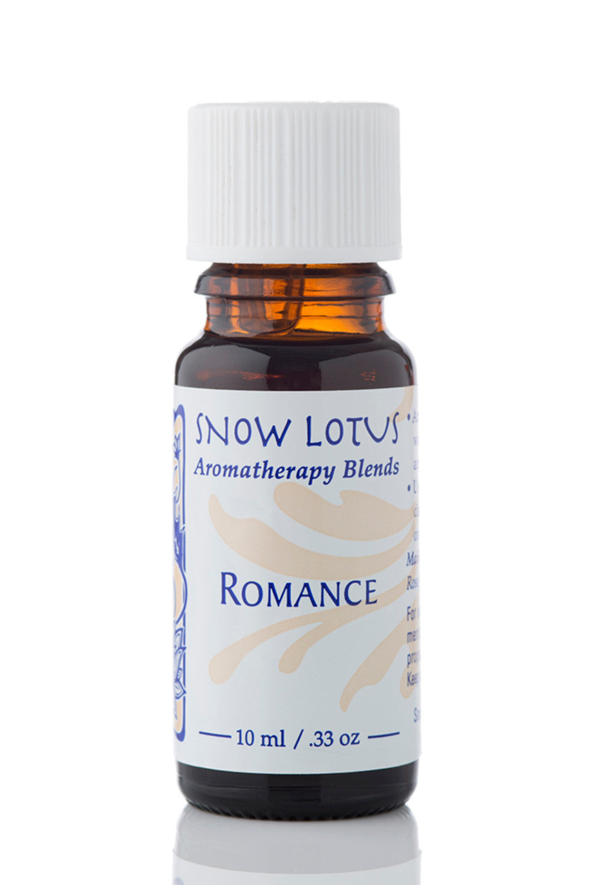 Snow Lotus Romance - Esthetic Essential Oil Blend in an amber glass bottle