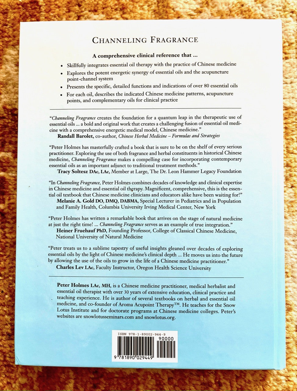 Back cover of Channeling Fragrance showing the book description